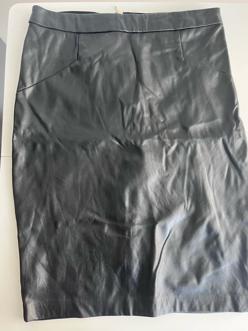 Dynamite Black Faux Leather Pencil Skirt